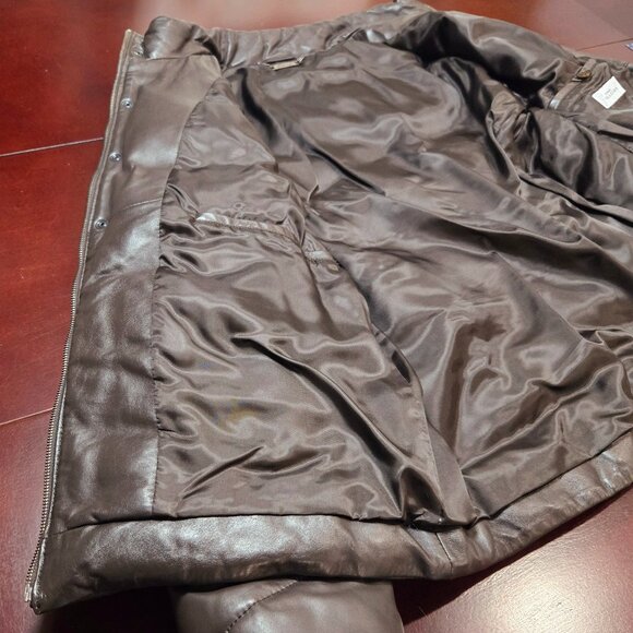 VERSACE COLLECTION Down Filled Leather Moto Jacket - Picture 12 of 16